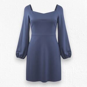 Dress the Population Navy Blue Esperanza Balloon Sleeve Mini Dress Size Large